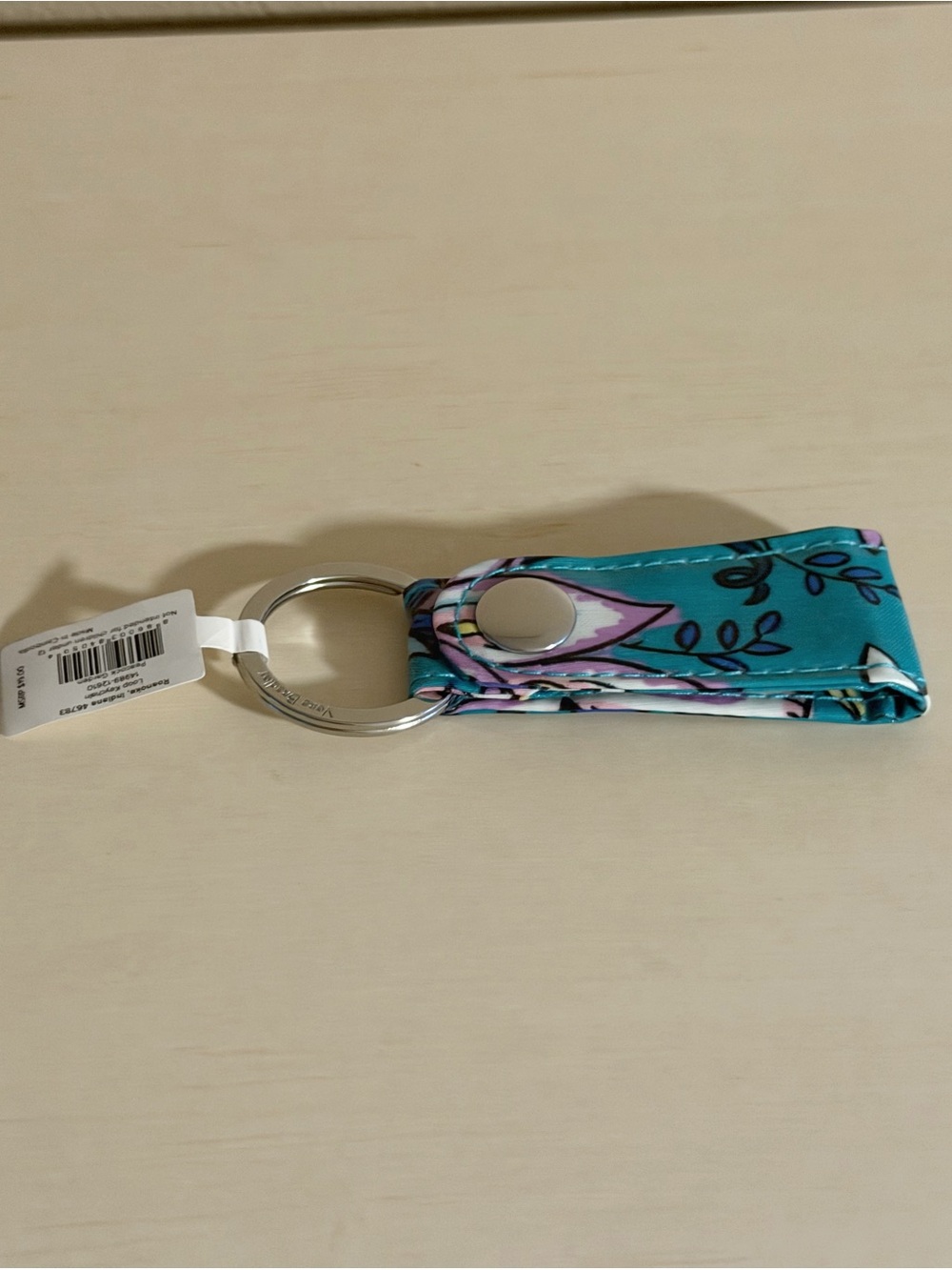Vera Bradley-Loop Keychain in Peacock Garden (NWT)